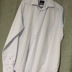 Ben Sherman Subtle Pattern White Dress Shirt